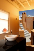 Fototapeta SCHODKI BRĄZY Santorini