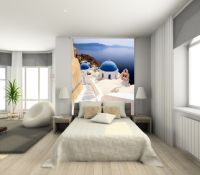 Fototapeta SCHODY W DÓŁ Santorini